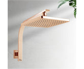 FOSSA 8'' Rain Shower Head Taps Square High Pressure Wall Arm DIY Rose Gold Fossa Home